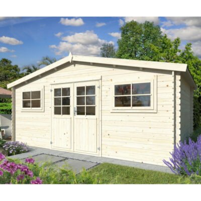 Abri de jardin en bois 19m² Luxembourg 2 WhiteWood