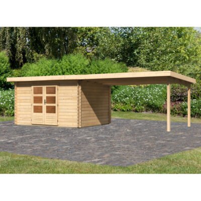 Abri de jardin en bois massif 8.82m² Bastrup 5 Karibu