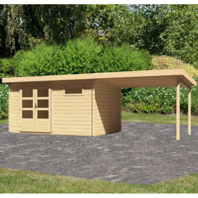 Abri de jardin en bois massif 11.49m² Bastrup 8 Karibu