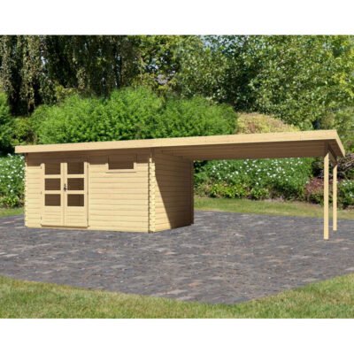 Abri de jardin en bois massif 11.49m² Bastrup 8 Karibu