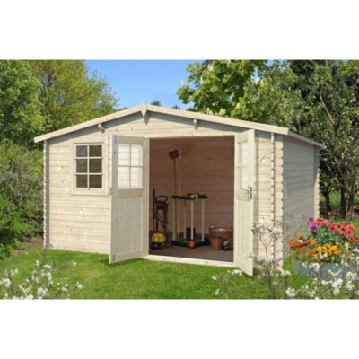 Abri de jardin en bois 16m² Eden madriers 28mm