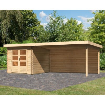 Abri de jardin en bois massif 10.60m² Bastrup 7 Karibu