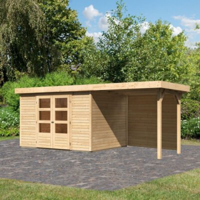 Abri de jardin en bois massif 7.43m² Karibu Askola 5