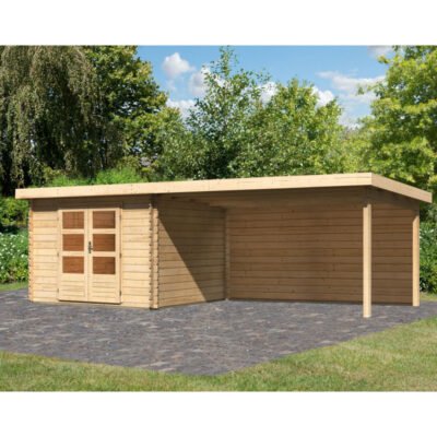 Abri de jardin en bois massif 8.82m² Bastrup 5 Karibu