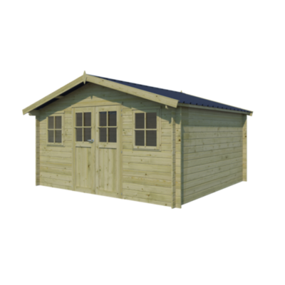 Abri de jardin Montreal XL 15.98m² en bois massif 28mm Gardenas