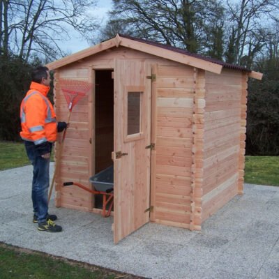 Abri de jardin en Douglas DUBLIN 4.28m² madriers 28mm