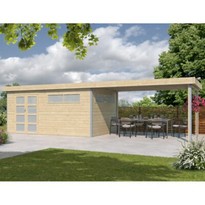 Abri Kasuko XL 14.31m² en bois + extension 400cm
