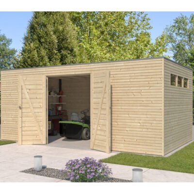 Abri Qube 15.3m² en bois 28mm Gardenas