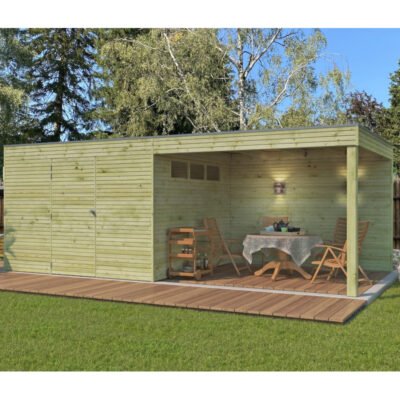 Abri Qube 18m² en bois Gardenas