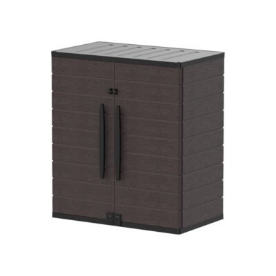Armoire de rangement en résine H.90cm marron DURAMAX