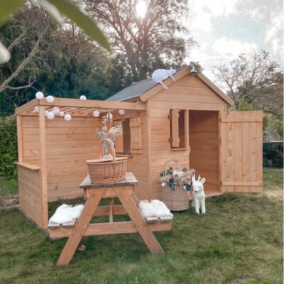 Cabane de jeux en bois Alpaga 3.14m² avec pergola SOULET