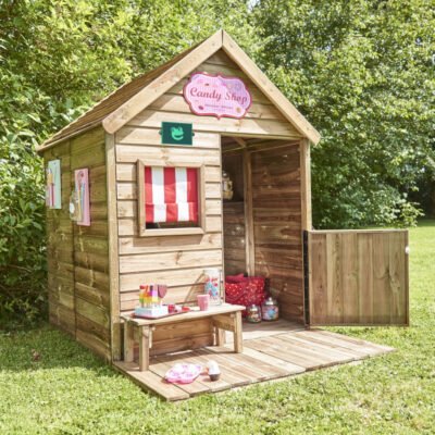 Cabane de jeux en bois avec terrasse HEIDI SOULET