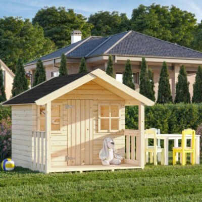 Cabane de jeux Felix Palmako en épicéa naturel