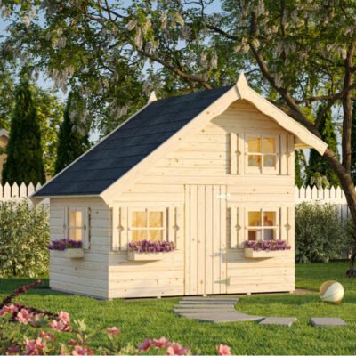 Cabane de jeux Tom Palmako en épicéa naturel