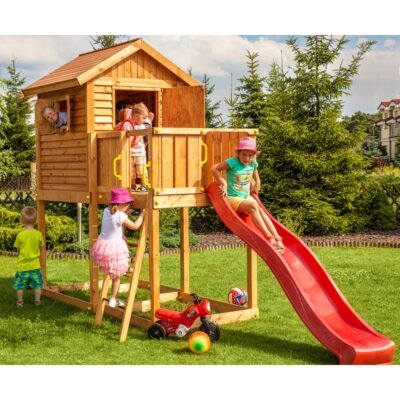 Cabane pour enfants MY HOUSE FUNGOO en bois séché lasuré