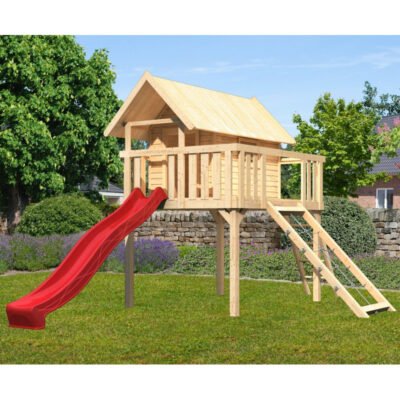 Karibu cabane pour enfants Fidel en épicéa naturel