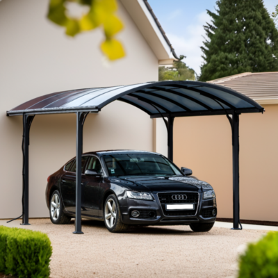 Carport 1 voiture 14.62m² Habrita en aluminium