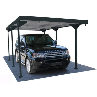 Carport DURAMAX 15.58m² en métal anthracite 1 voiture