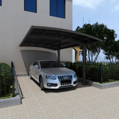 Carport X METAL 2 poteaux 15m² en aluminium et polycarbonate
