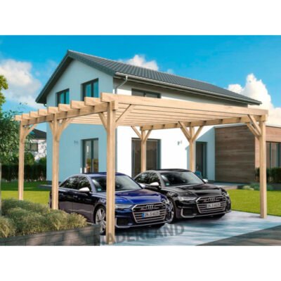 Carport Maderland 400 x 400cm en bois lamellé-collé autoportant