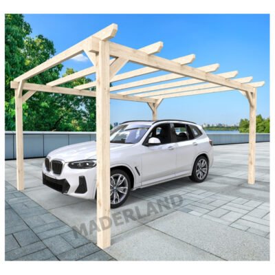 Carport autoportant en bois 500 x 300cm lamellé-collé Maderland
