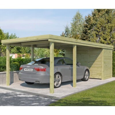 Carport Bremen 22.40m² Gardenas en bois traité autoclave