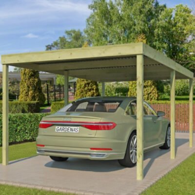 Carport Budget 15.16m² Gardenas en bois traité autoclave