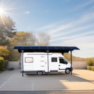Carport camping car 27.51m² Habrita en aluminium 6mm