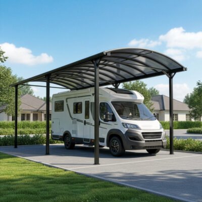 Carport camping car X METAL 3.59 x 7.62m anthracite 6mm