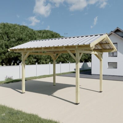 Habrita carport en bois 10.86m² contrecollé