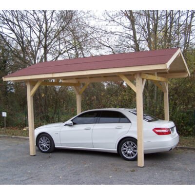 Carport Habrita en bois contrecollé 10.86m² et traité