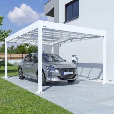 Carport LIBECCIO 16m² en alu Trigano double pente