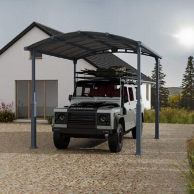 Carport Arcadia Alpine 4300 15.6m² en alu gris PALRAM
