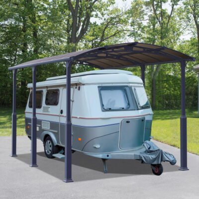 Carport Arcadia Alpine 5000 18.2m² en alu gris  CANOPIA
