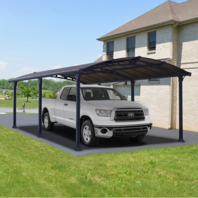 Carport Arcadia 6400 1 voiture 23.3m² en alu gris Canopia