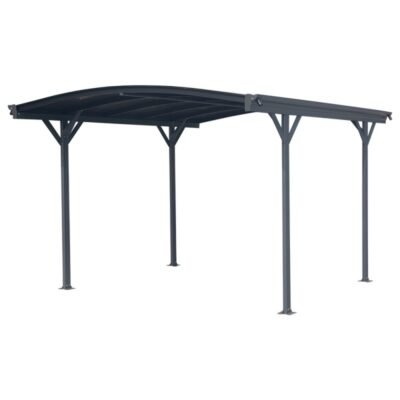 Carport X METAL en aluminium 3 x 3.63m et polycarbonate 6mm