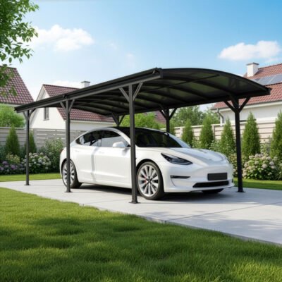 Carport en aluminium X METAL 3 x 5.05m et polycarbonate 6mm