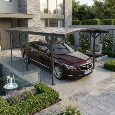 Carport en aluminium X METAL 3 x 5.76m anthracite 6mm