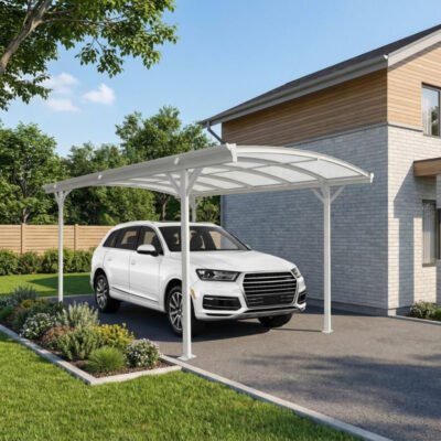 Carport X METAL en aluminium 3 x 4.34m et polycarbonate 6mm