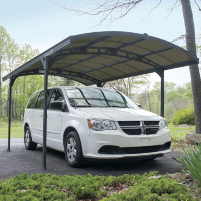 Carport Atlas 5000 en aluminium gris anthracite Palram Canopia