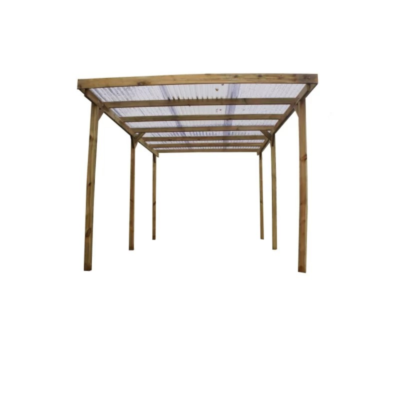 Carport en bois massif 15m² Imperia toiture PVC ondulé