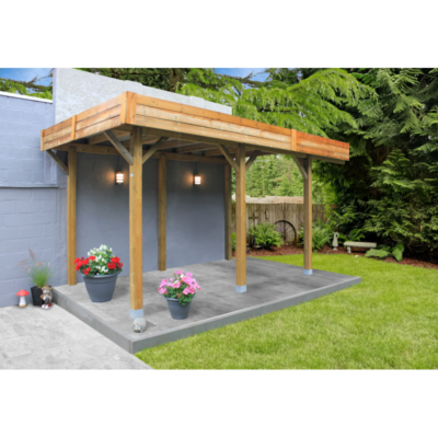 Carport SOLID modulable 3.1 x 5.1 x 2.6m en bois traité
