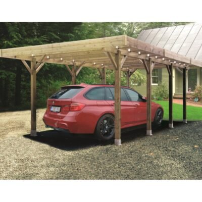 Carport modulable 4.06 x 5.06 x 2.62m en bois SOLID