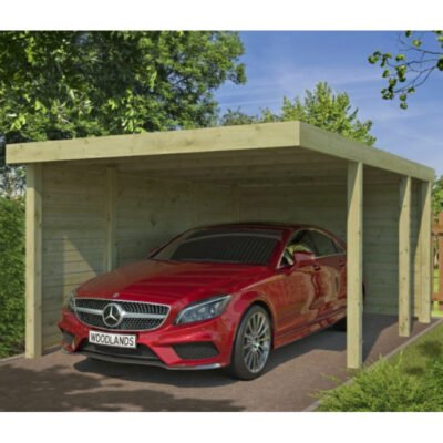 Carport Qube Gardenas 17m² en bois traité autoclave