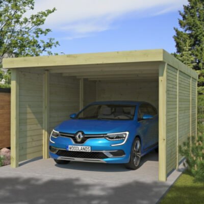 Gardenas carport Qube 17m² en bois traité autoclave