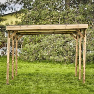 Carport THONES 14.41m² en bois traité HABRITA