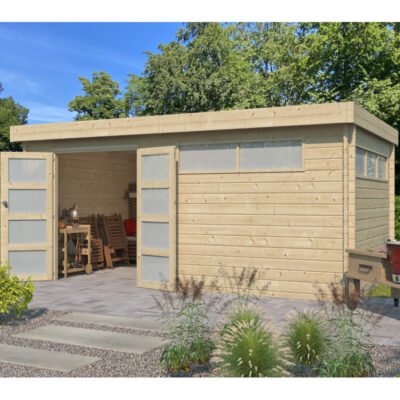 Chalet Moderne 16.74m² en bois massif 44mm Gardenas