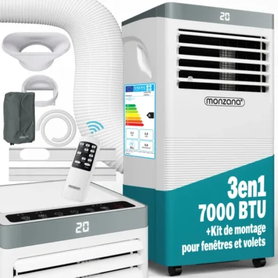 Climatiseur Mobile Monzana 7000 BTU 25m² Silencieux