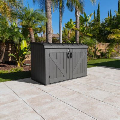 Coffre de jardin 2.06m² Lifetime en résine HDPE gris