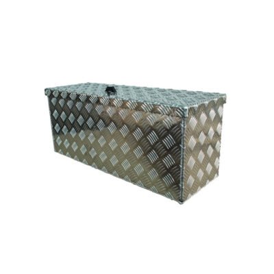 coffre de rangement en aluminium strié De Haan